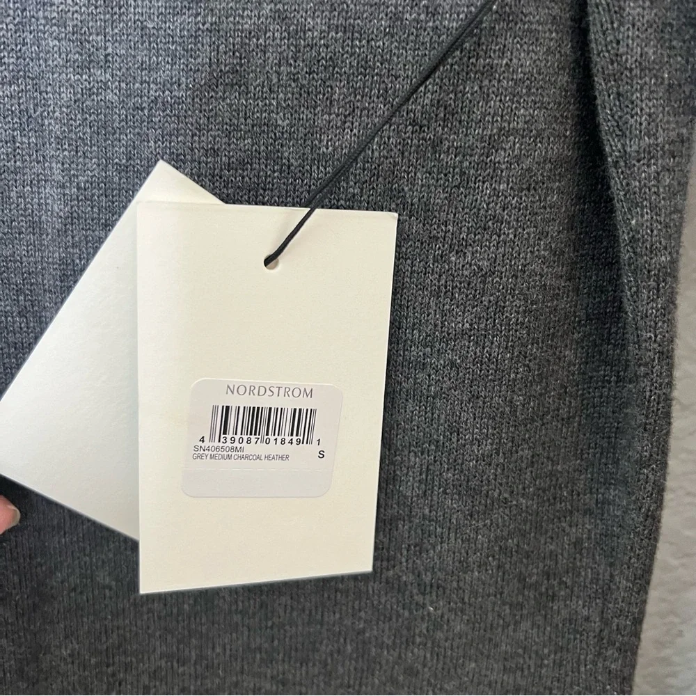 Something Navy NWT 100% Cotton Grey Sweater Dress Size S
